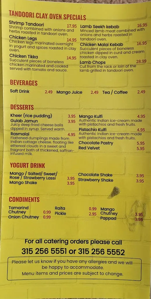 Menu_Royal India Grill_Potsdam, NY_image_old_2