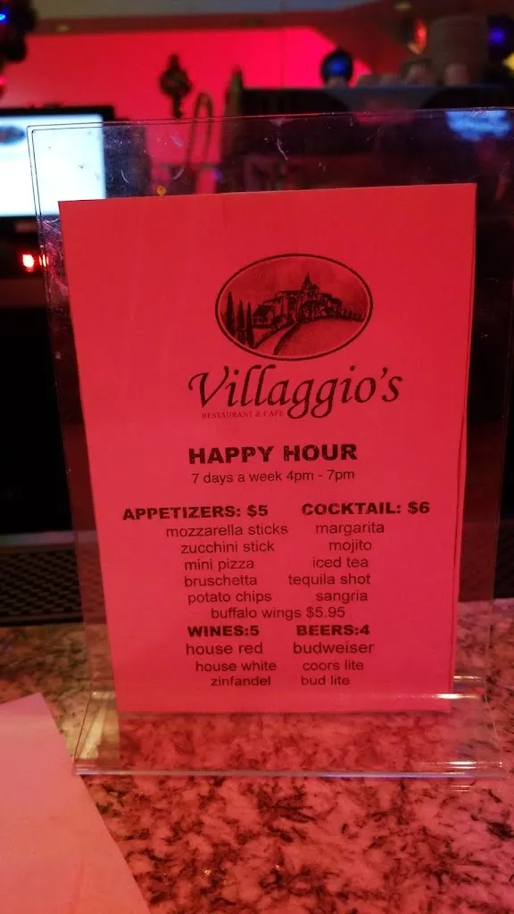 Menu_VILLAGGIO'S ITALIANO RESTAURANT_Hartsdale, NY_image_old_2
