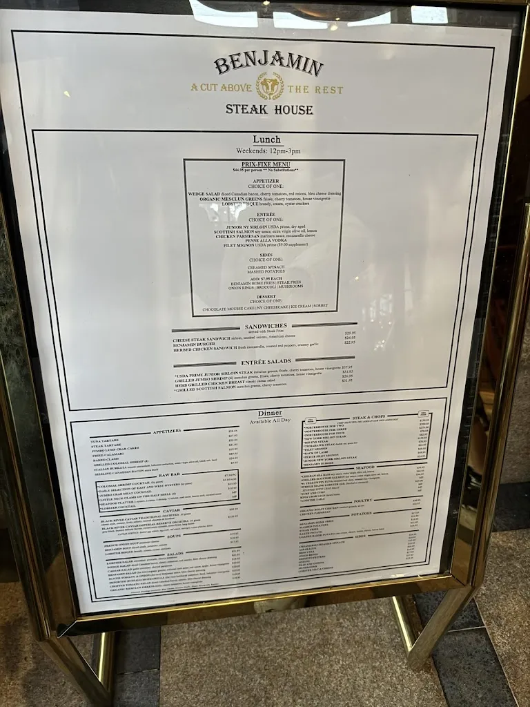 Menu_Benjamin Steakhouse_White Plains, NY_image_old_1