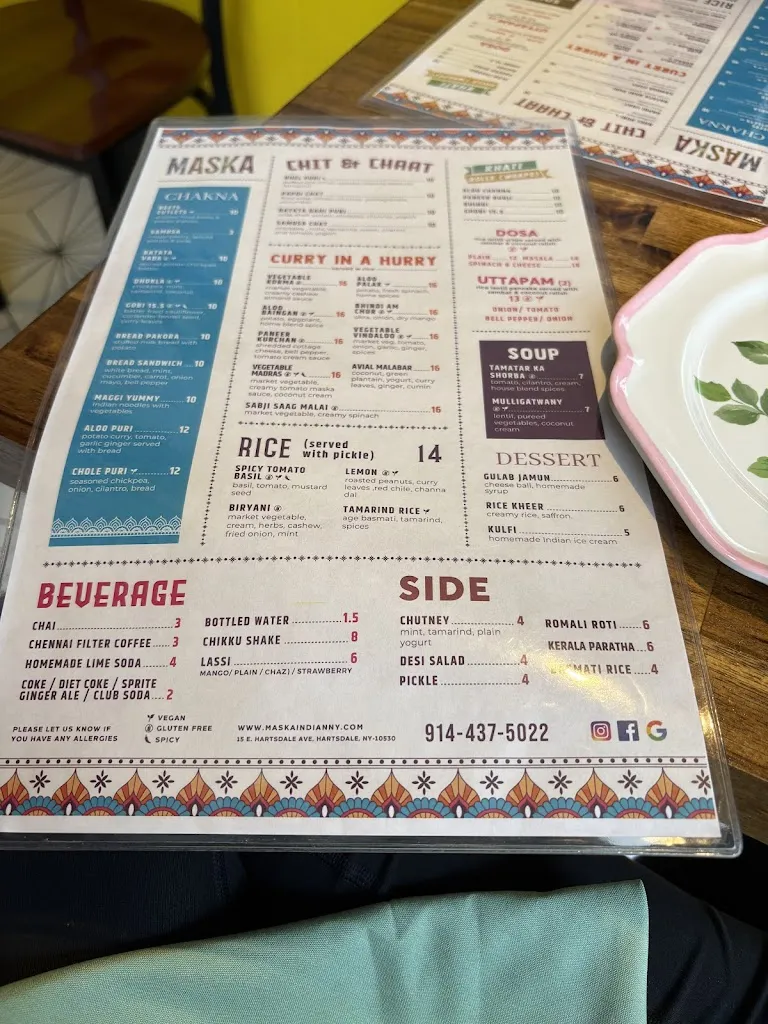 MASKA Indian Vegetarian ristorante a Hartsdale, NY