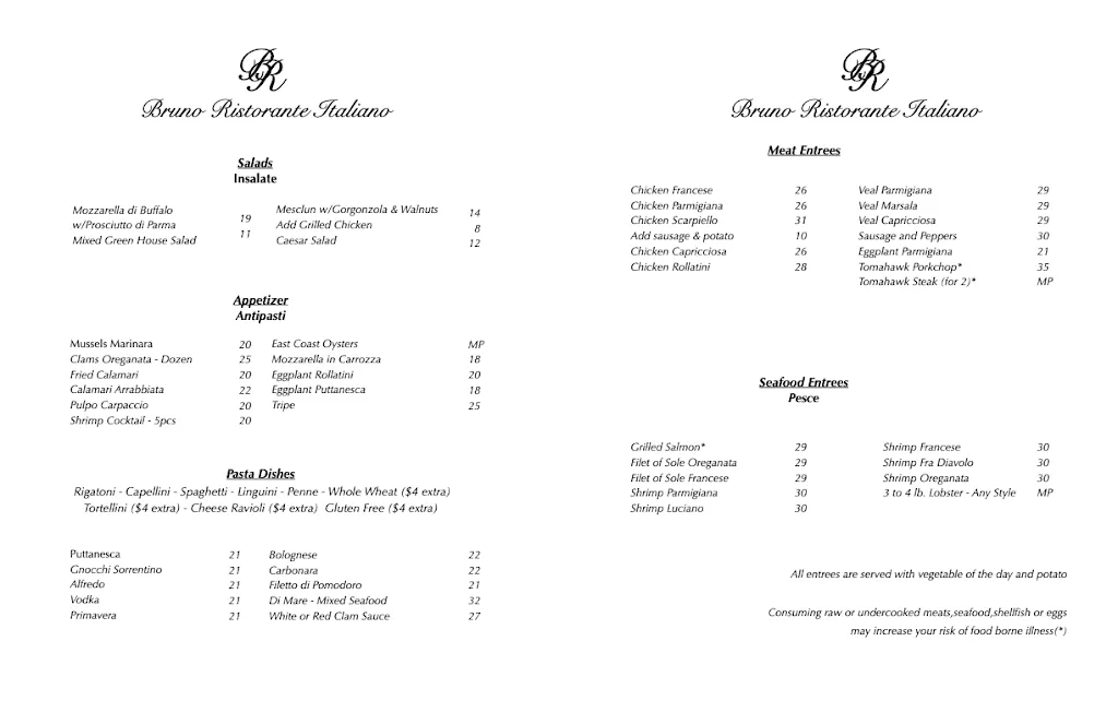 Menu_Bruno_Howard Beach, NY_image_old_3
