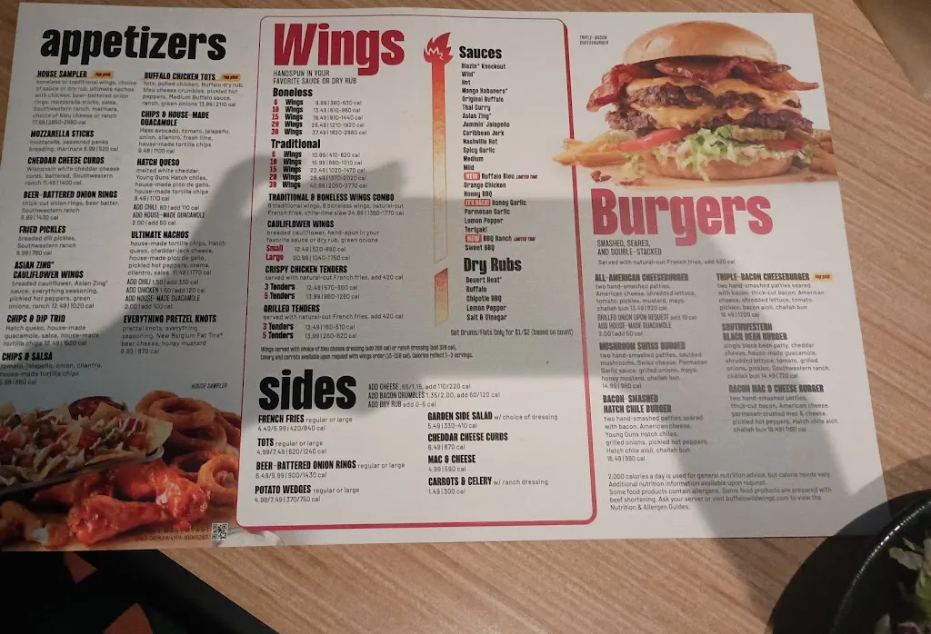 Menu_Buffalo Wild Wings_Watertown, NY_image_old_1