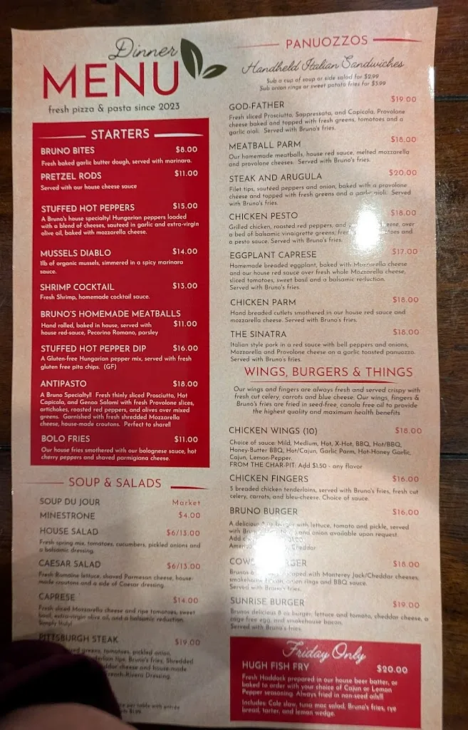 Menu_Bruno's_Lancaster, NY_image_old_3