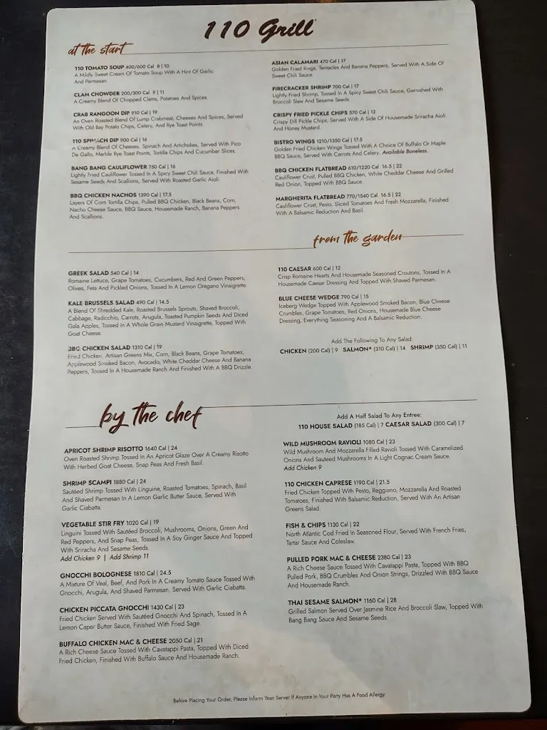 Menu_110 Grill_Latham, NY_image_old_1