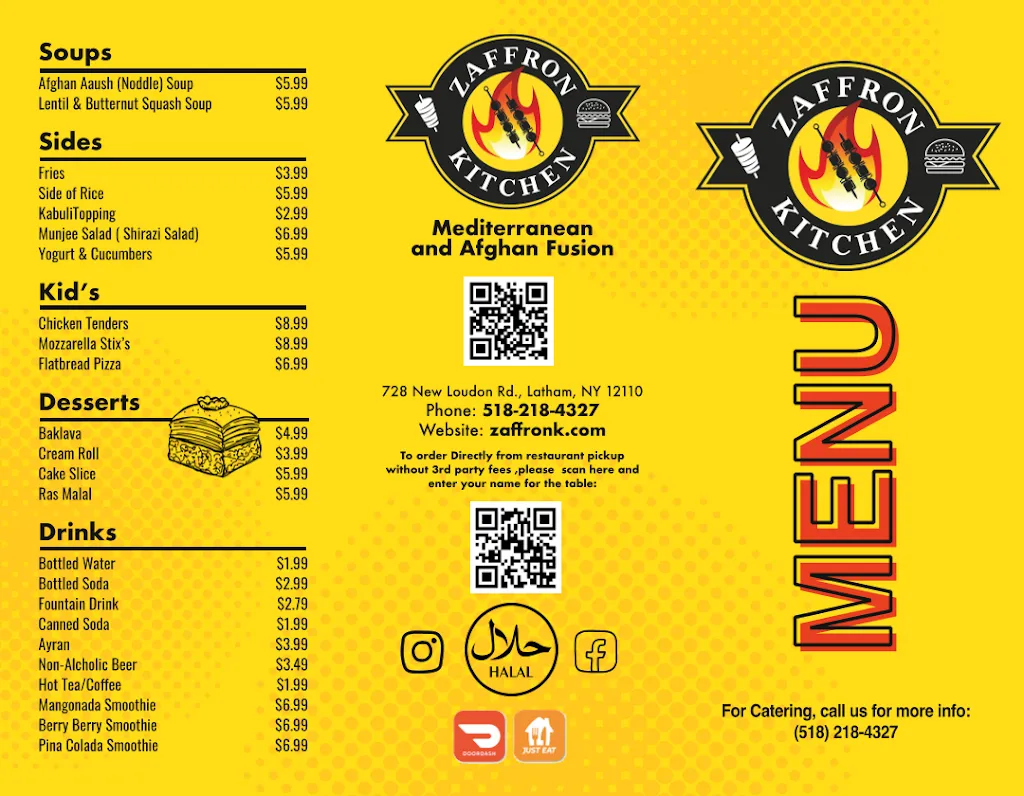 Menu_Zaffron Kitchen_Latham, NY_image_old_2