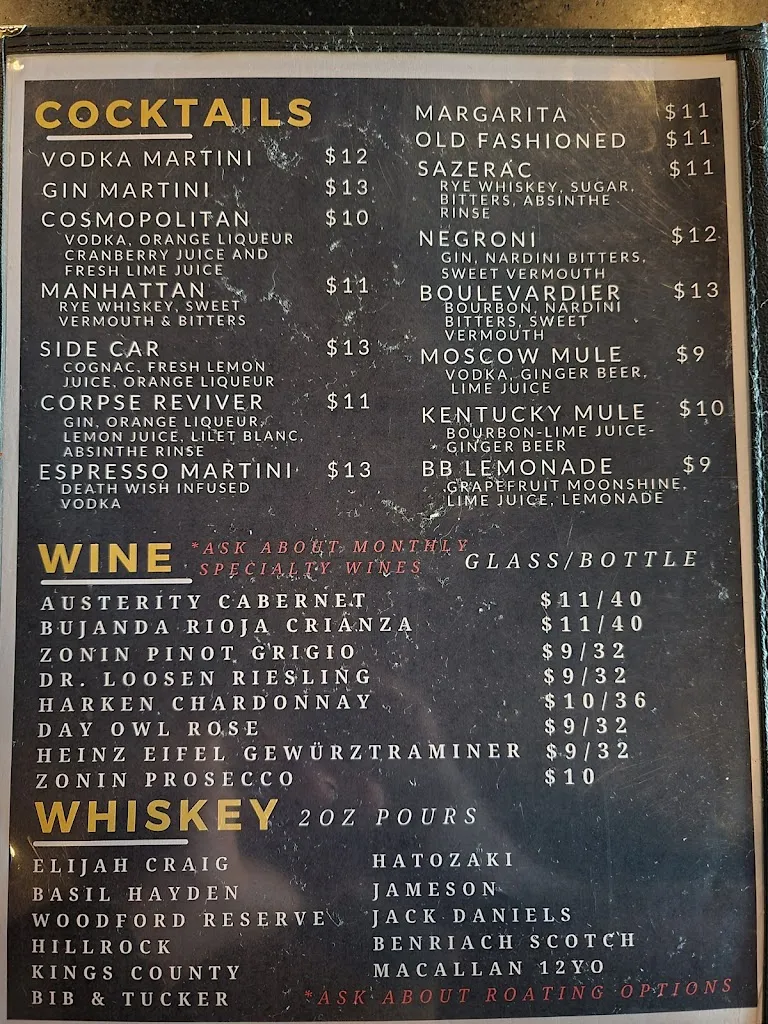 Menu_Beer Bones Bar & Grill_Latham, NY_image_old_2