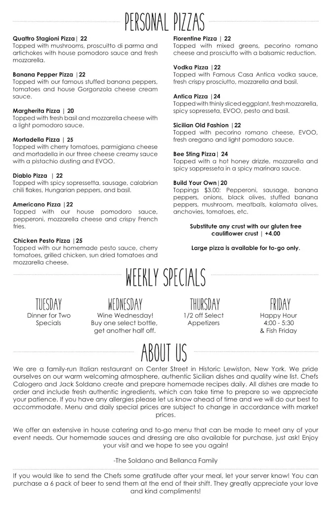 Menu_Casa Antica_Lewiston, NY_image_old_2