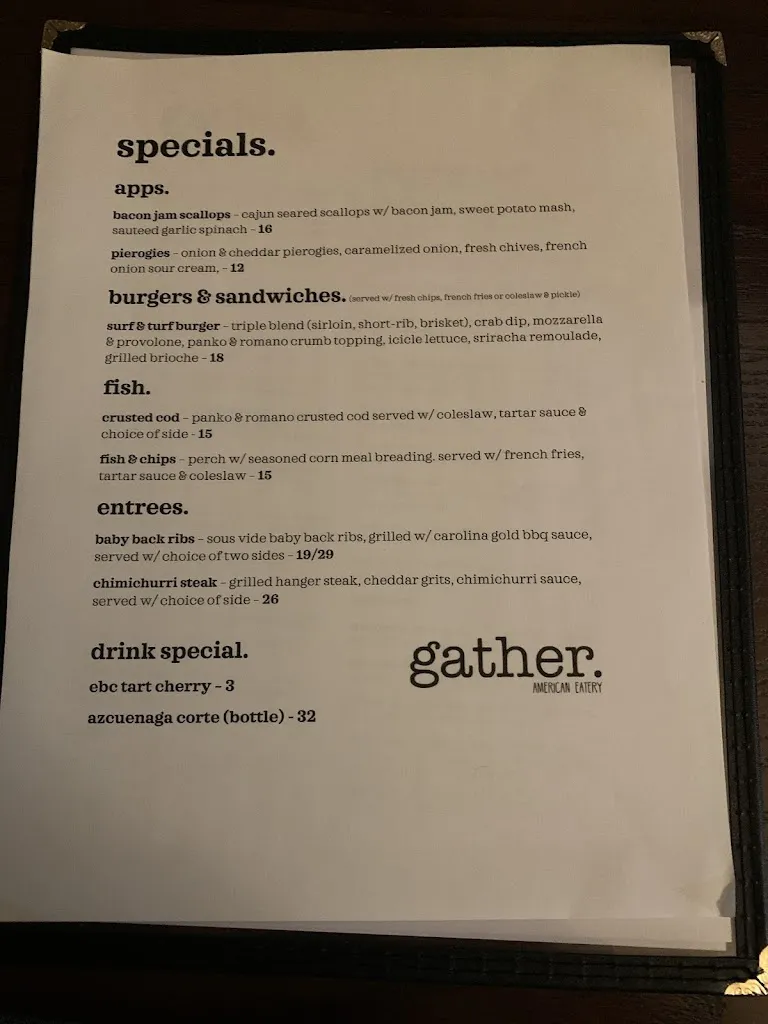 Menu_gather Restaurant|Bar_Lewiston, NY_image_old_1