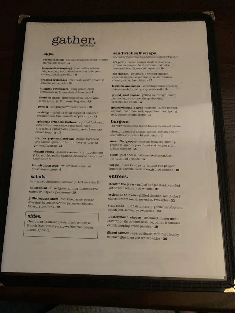 Menu_gather Restaurant|Bar_Lewiston, NY_image_old_2