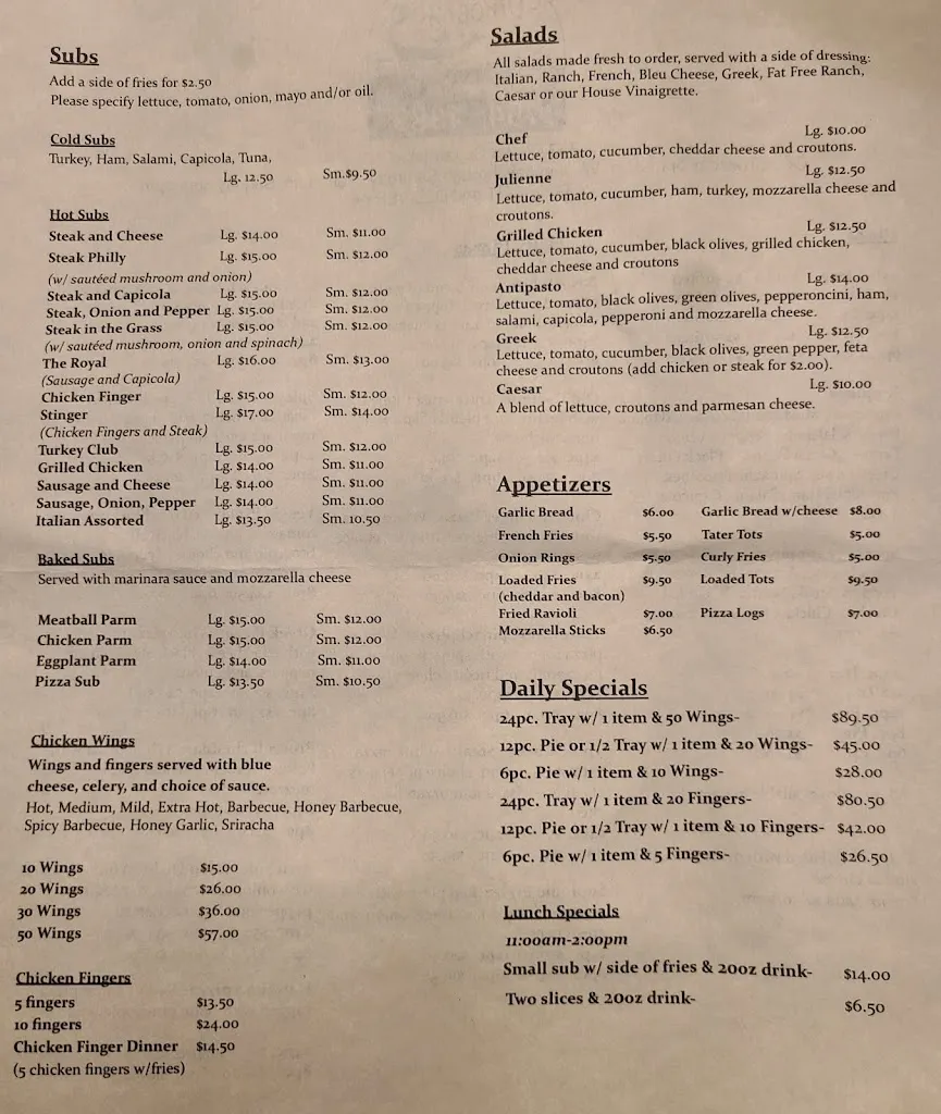 Menu_Vincenzo's Pizza House_Lewiston, NY_image_old_3