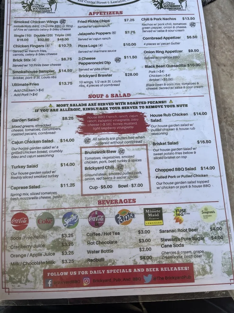 Menu_Brickyard Brewing Company_Lewiston, NY_image_old_2