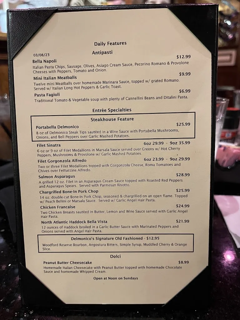 Menu_Delmonico's Syracuse_Syracuse, NY_image_old_3