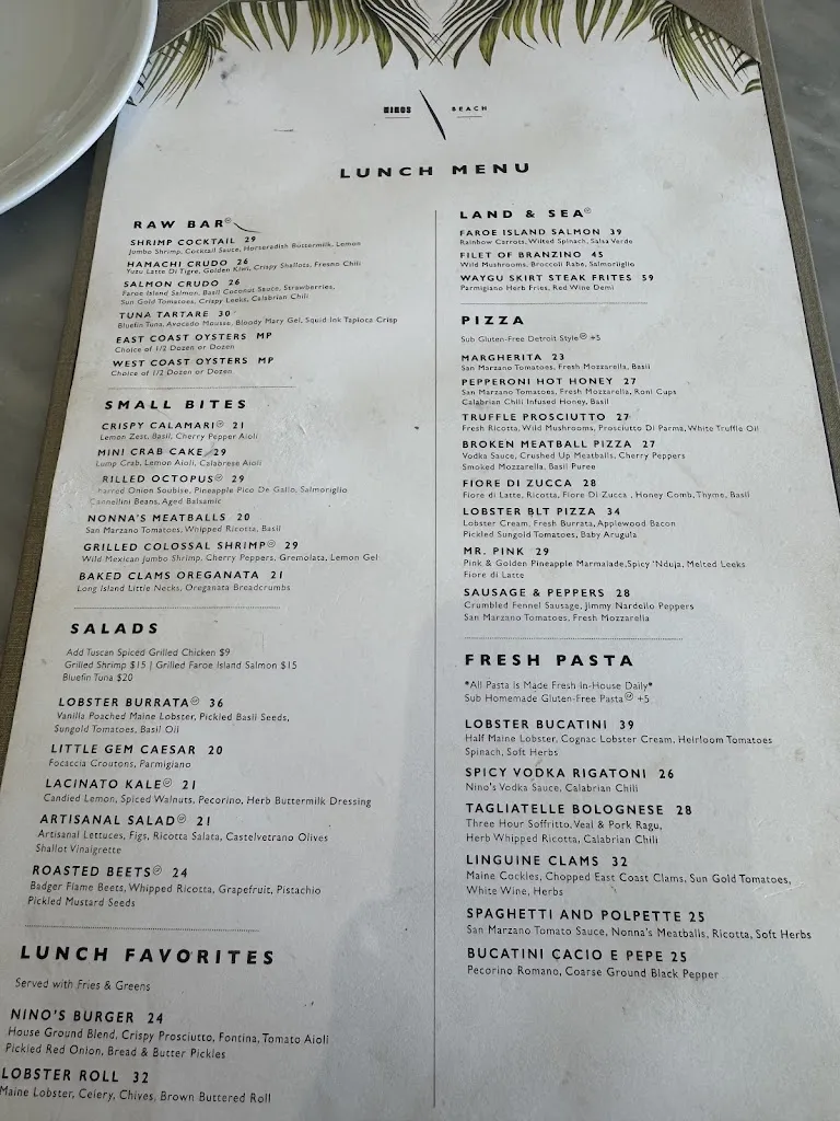 Menu_Nino’s Beach_Port Washington, NY_image_old_2