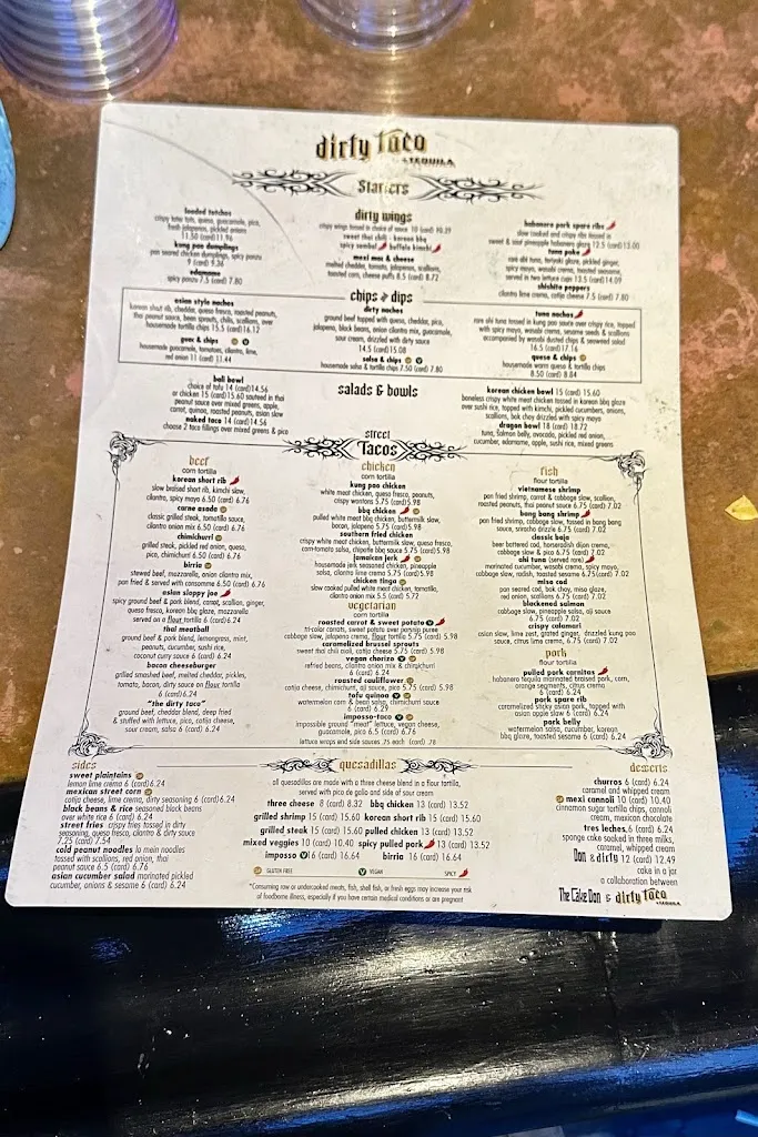 Menu_Dirty Taco + Tequila Port Washington_Port Washington, NY_image_old_3