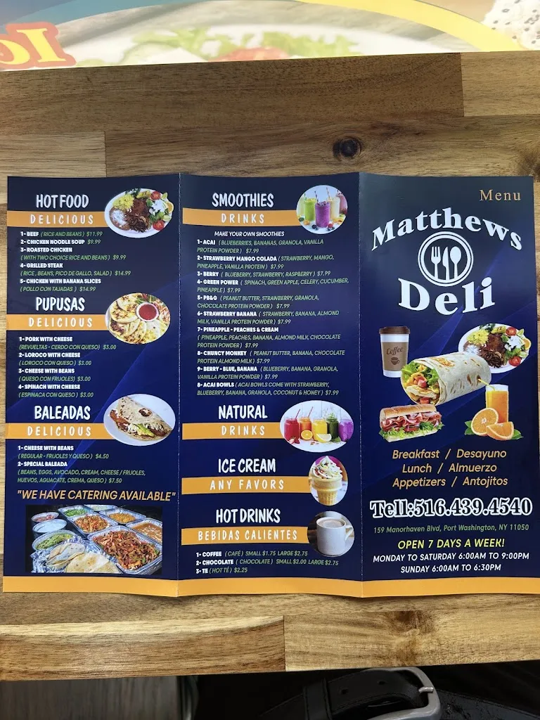 Menu_Matthews Deli_Port Washington, NY_image_old_1