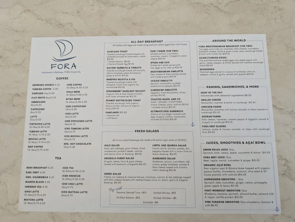 Menu_Fora Cafe_Port Washington, NY_image_old_1