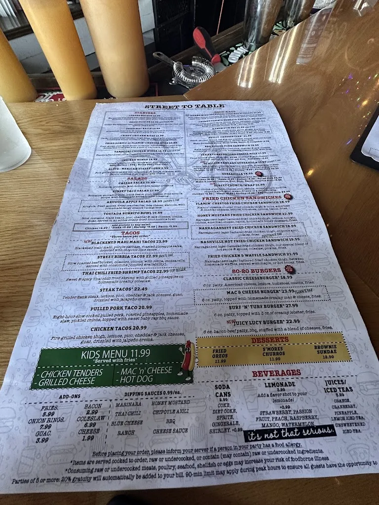 Menu_Street to Table, Merrick - Restaurant & Bar_Merrick, NY_image_old_2
