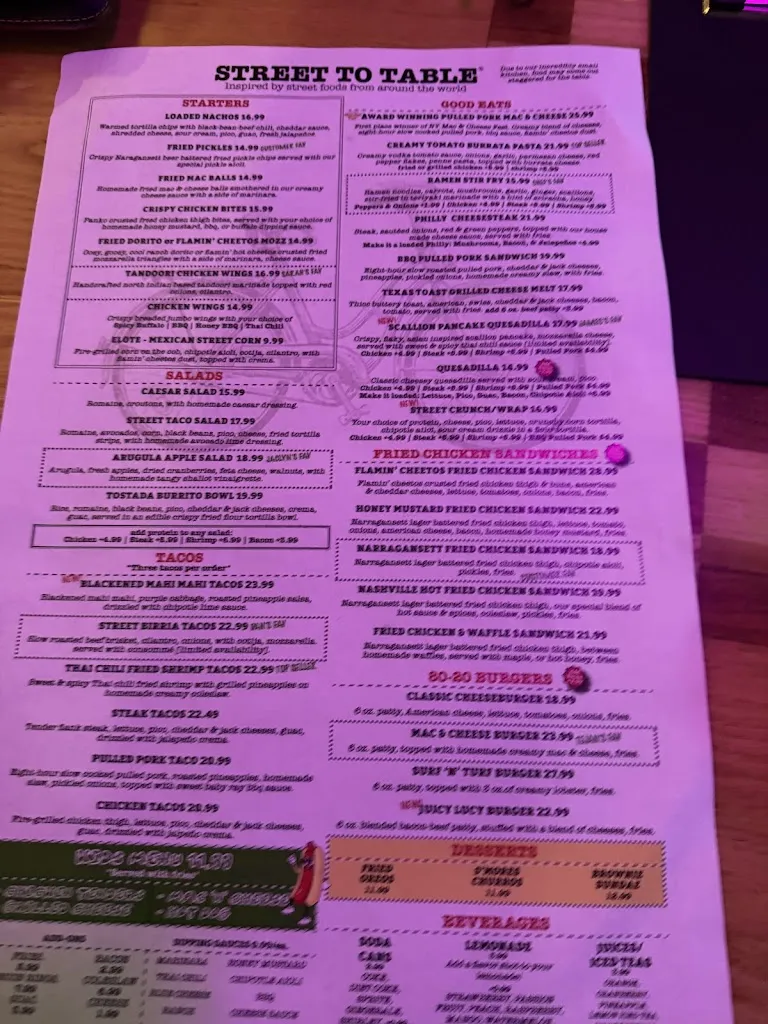 Menu_Street to Table, Merrick - Restaurant & Bar_Merrick, NY_image_old_3