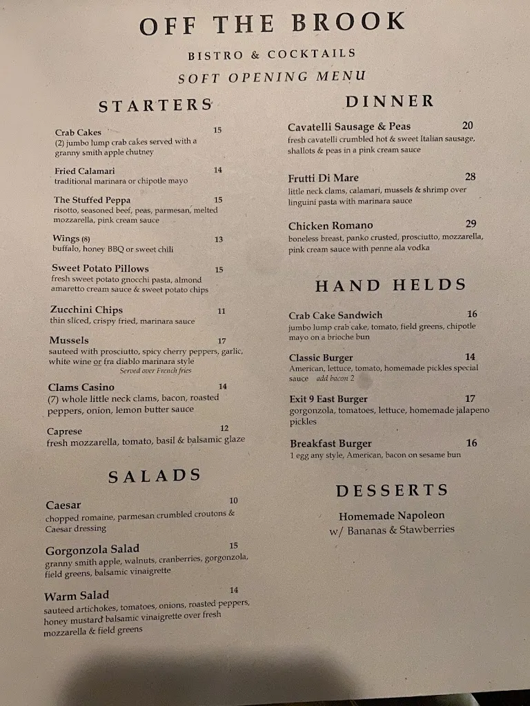 Menu_Off The Brook | Bistro & Cocktails_Merrick, NY_image_old_1