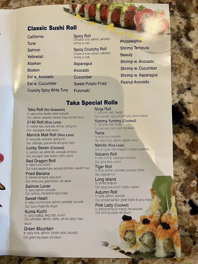Menu_Taka Asian Fusion_Merrick, NY_image_old_2