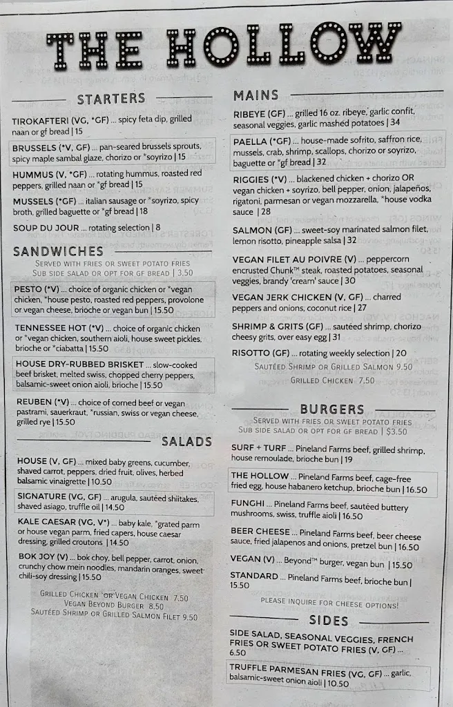 Menu_The Hollow Bar + Kitchen_Albany, NY_image_old_1