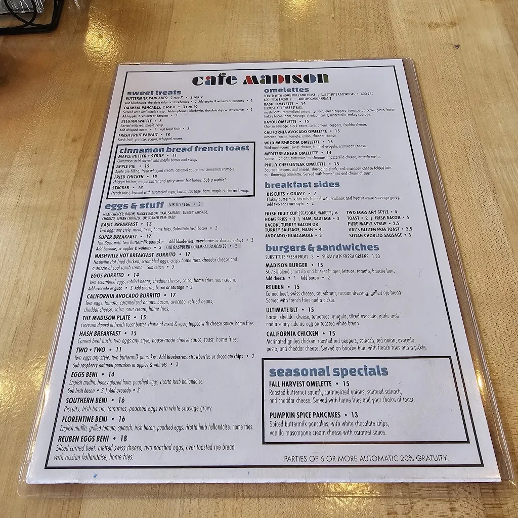 Menu_Cafe Madison_Albany, NY_image_old_1