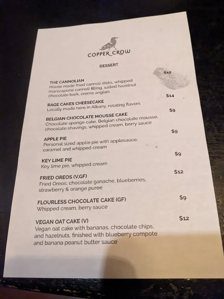 Menu_The Copper Crow_Albany, NY_image_old_2