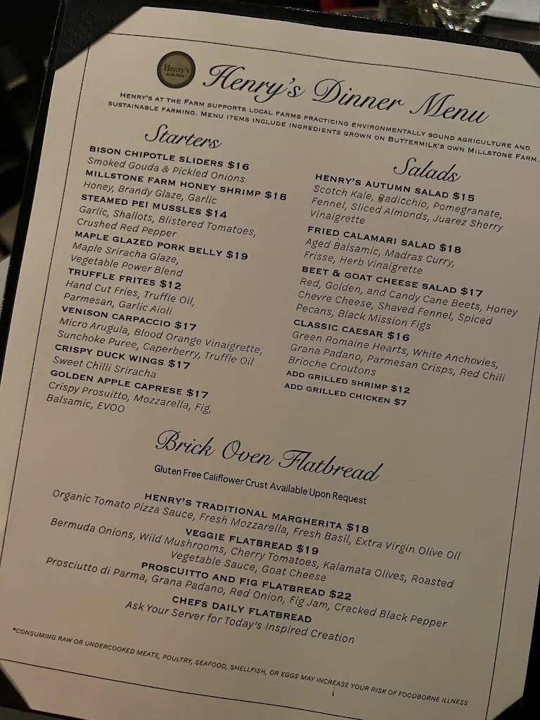 Menu_Henry's at the Farm_Milton, NY_image_old_3