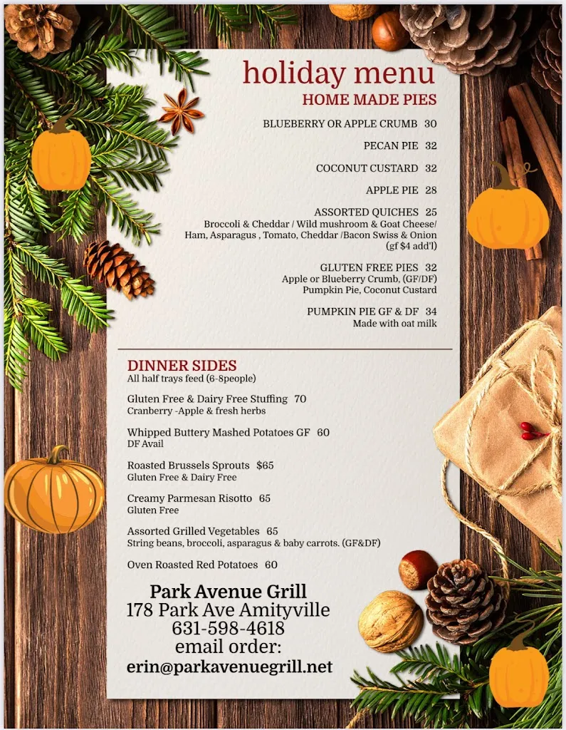 Menu_Park Avenue Grill_Amityville, NY_image_old_1