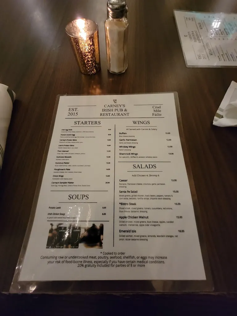 Menu_Carney's Irish Pub & Restaurant_Amityville, NY_image_old_2