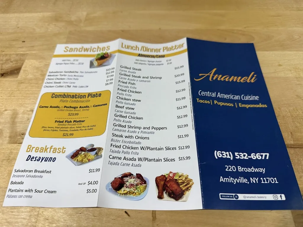 Menu_Anameli Bakery and food Corp_Amityville, NY_image_old_2