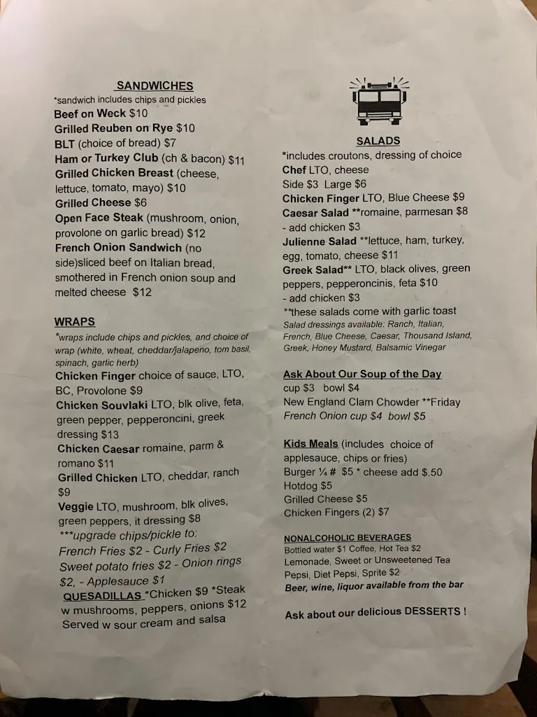 Menu_Maxwell Station Restaurant_Olcott, NY_image_old_2