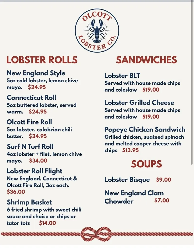Menu_Olcott Lobster Company_Olcott, NY_image_old_1