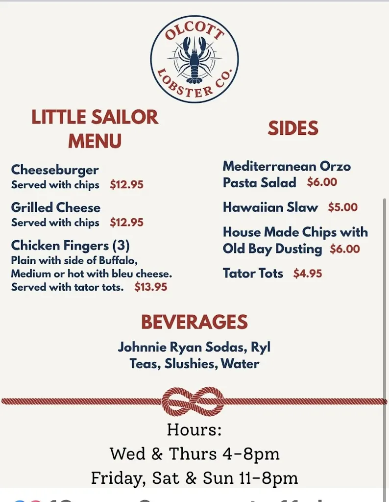 Menu_Olcott Lobster Company_Olcott, NY_image_old_2