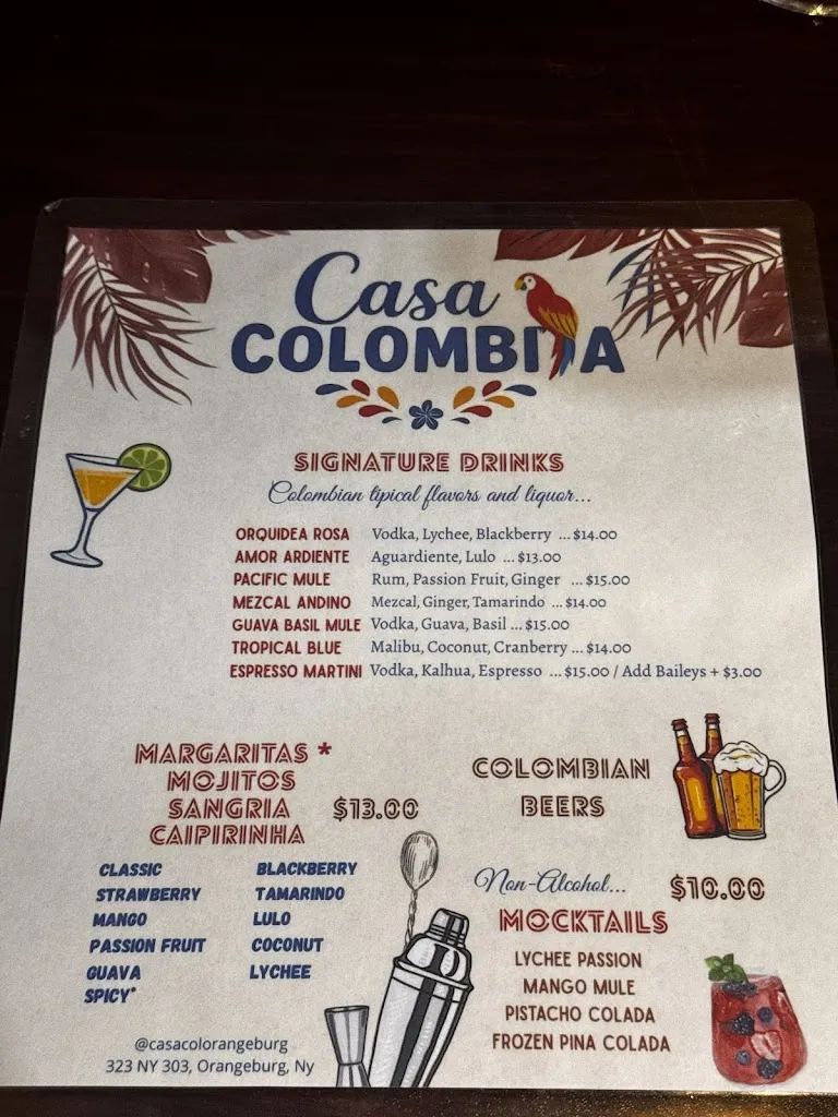 Menu_Casa Colombia Orangeburg_Orangeburg, NY_image_old_2