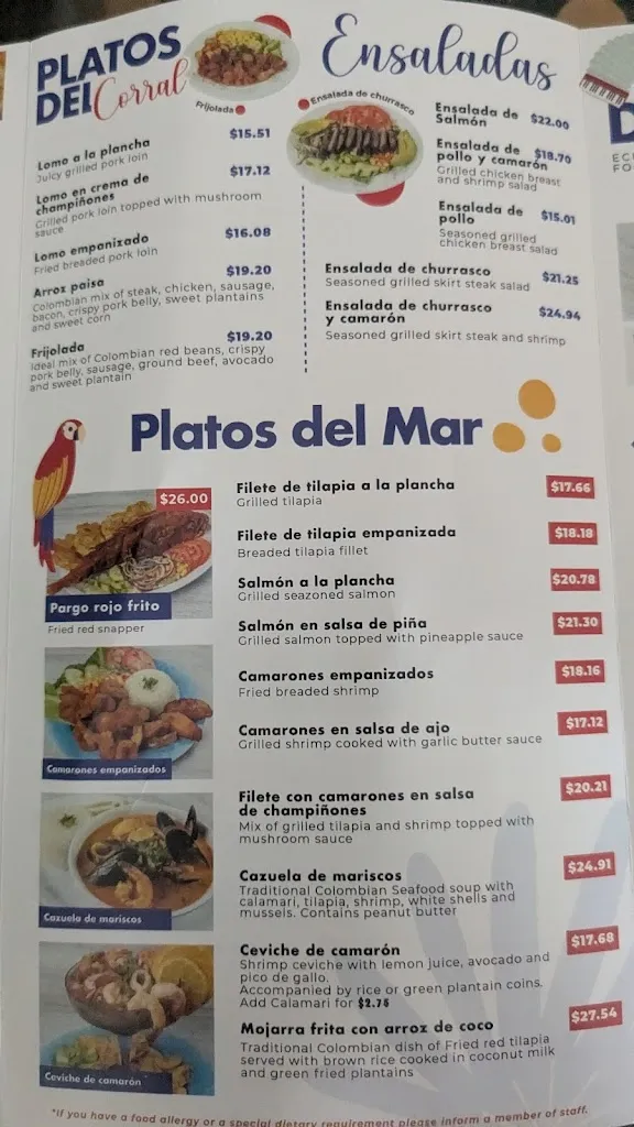 Menu_Casa Colombia Orangeburg_Orangeburg, NY_image_old_3