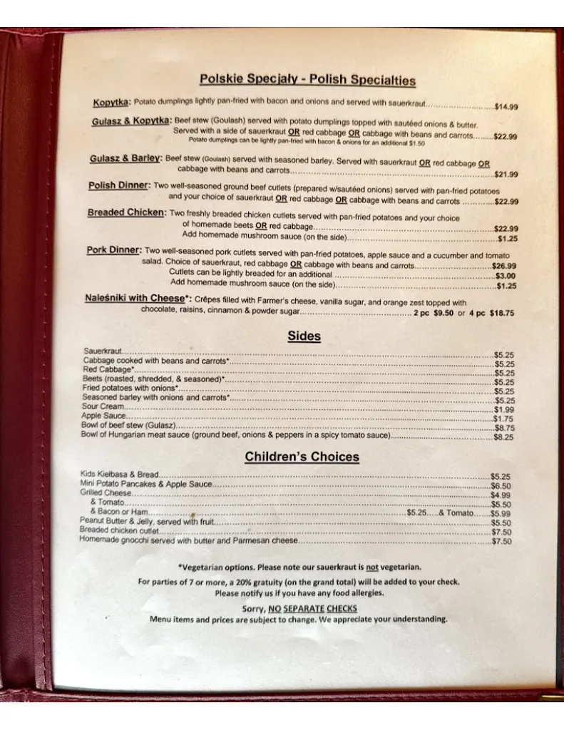 Menu_Eva's European Sweets_Syracuse, NY_image_old_2