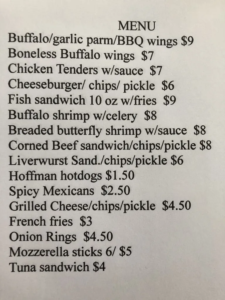 Menu_Loopie's Irish Pub LLC_Fonda, NY_image_old_1
