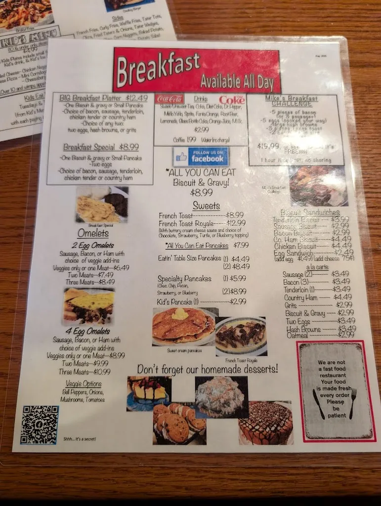 Menu_The Eatin' Table_Tompkinsville, KY_image_old_2
