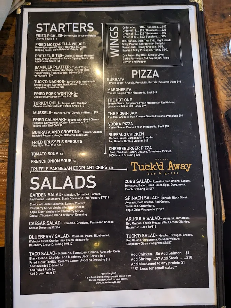 Menu_Tuck'd Away Bar and Grill_Tuckahoe, NY_image_old_1