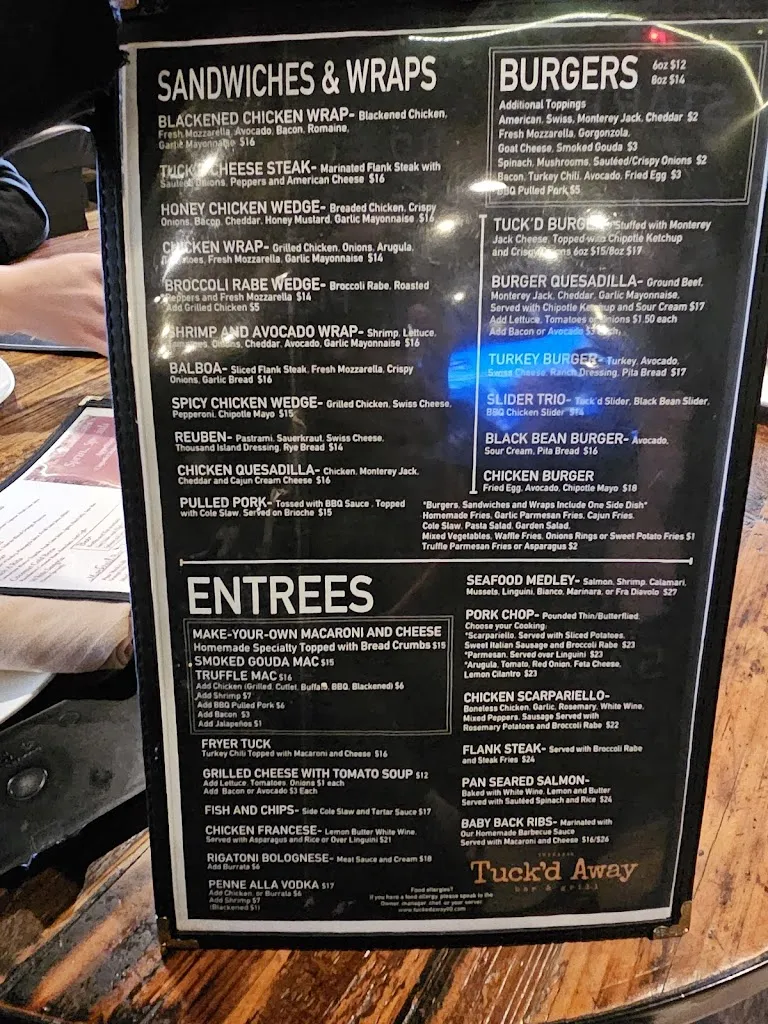 Menu_Tuck'd Away Bar and Grill_Tuckahoe, NY_image_old_2