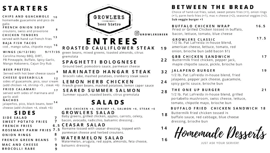 Menu_Growlers Beer Bistro_Tuckahoe, NY_image_old_1