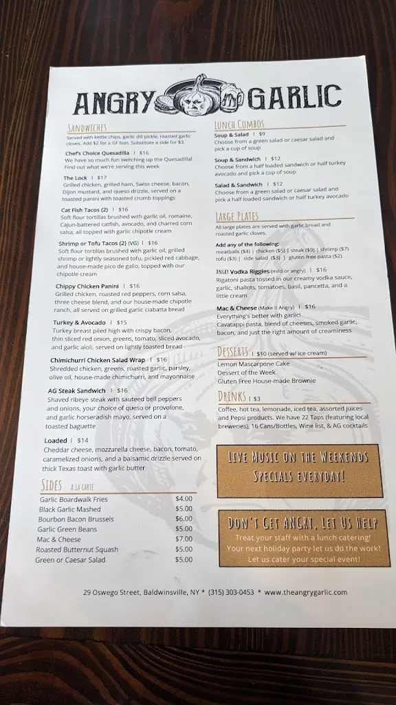 Menu_Angry Garlic_Baldwinsville, NY_image_old_2