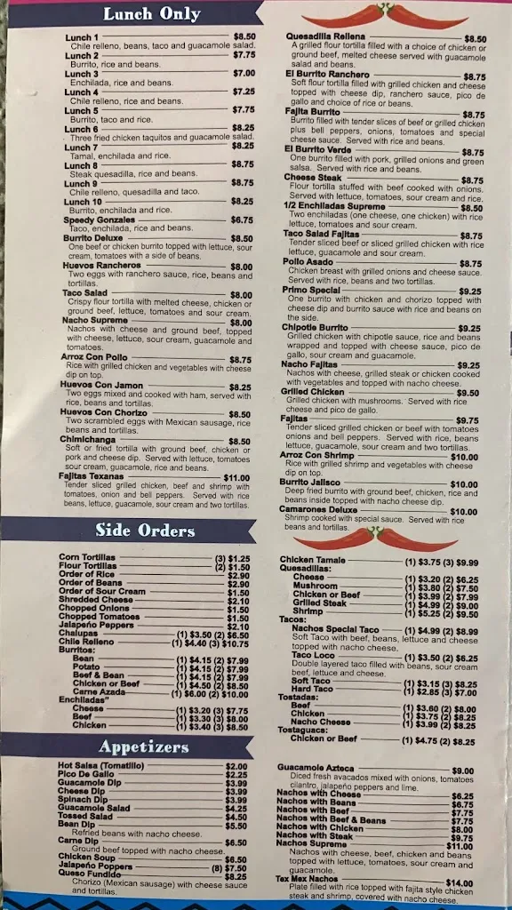 Menu_Mi Ranchito_Baldwinsville, NY_image_old_1