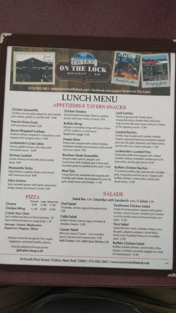 Menu_Tavern On the Lock_Fulton, NY_image_old_2