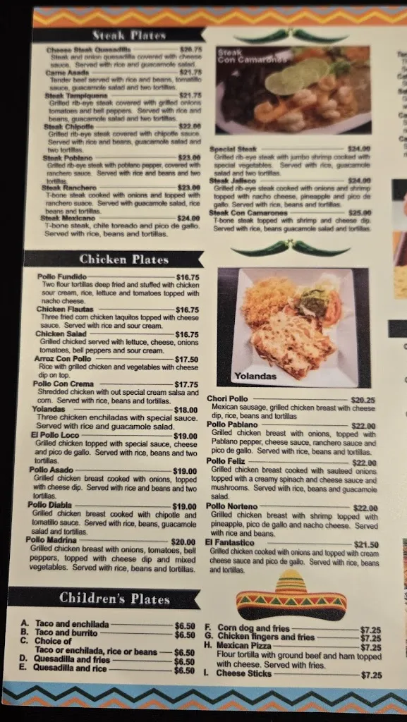 Menu_El Mezquite de Luna_Fulton, NY_image_old_1