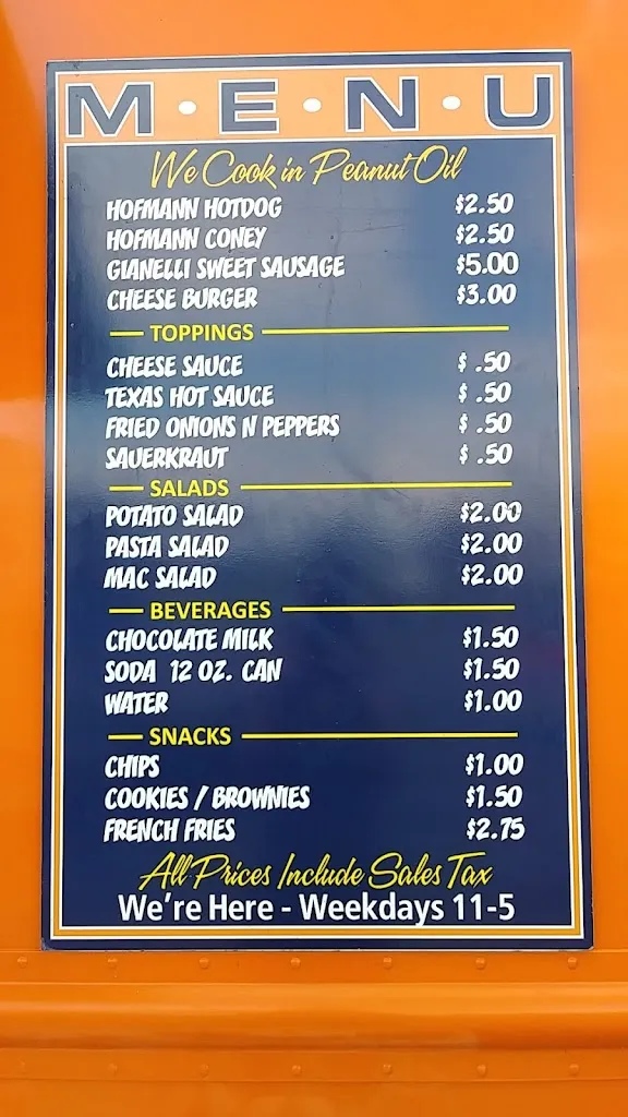 Menu_Shannon's Hot Dogs_NY 13069, United_image_old_2