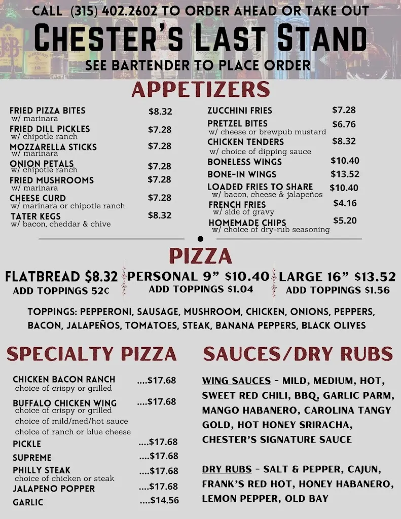 Menu_Chester’s Last Stand_Fulton, NY_image_old_2