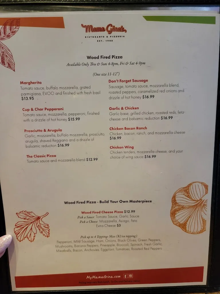 Menu_Mama Gina's_Fulton, NY_image_old_2