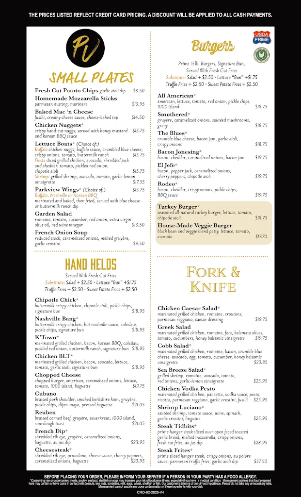 Menu_The Parkview_Wantagh, NY_image_old_2